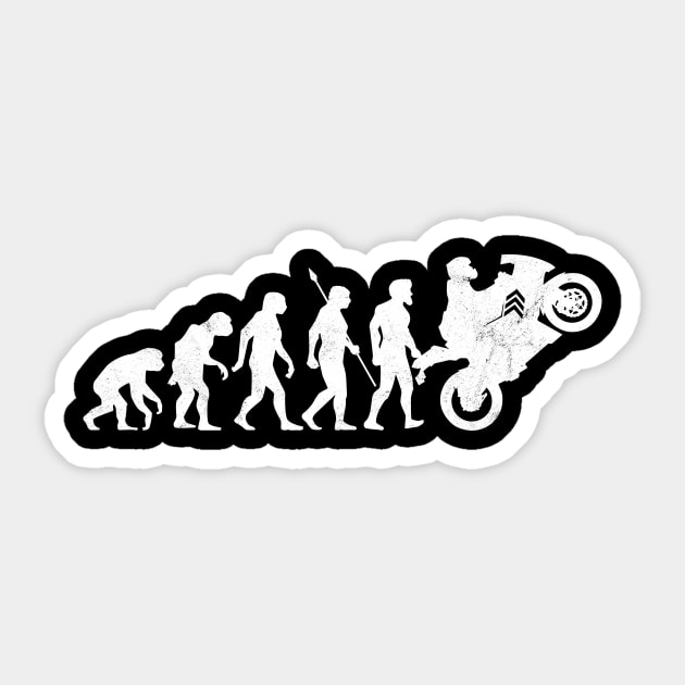 Evolution Biker Sticker by avshirtnation